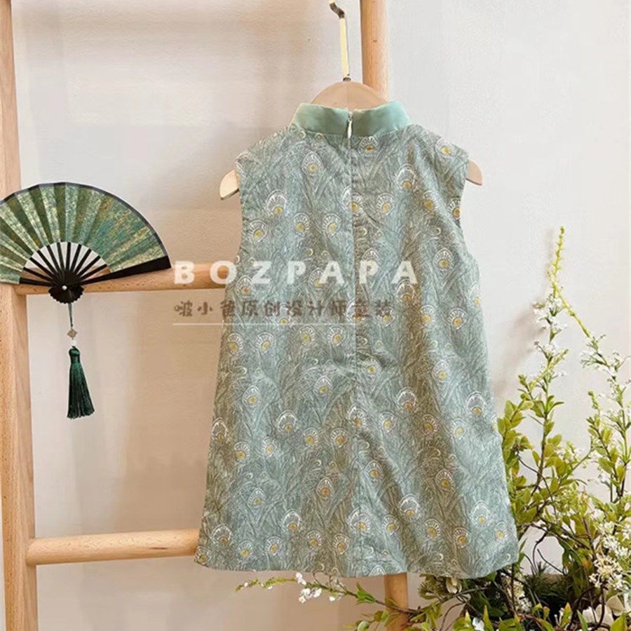 Áo Sơ Mi Ngắn Tay Cài Nút Phong Cách Trung Hoa Cổ Điển Thời Trang Mới Cho Bé Trai / Gái