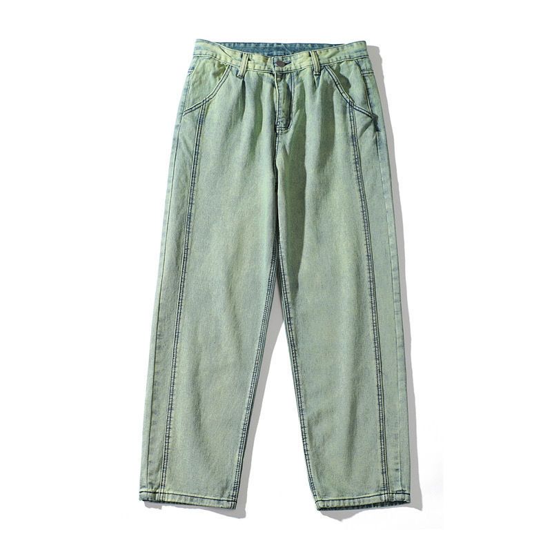 Quần Jean Ống Rộng Màu Sắc Tối Giản Phong Cách Hàn Quốc Cho Nữ