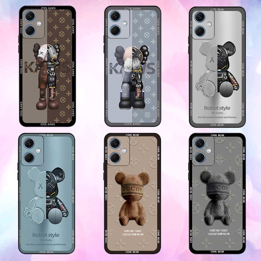 Ốp lưng Xiaomi Redmi Note 12 4G 5G 12 Pro 12s bear, k@ws thương hiệu phong cách ốp lưng thời trang cao cấp