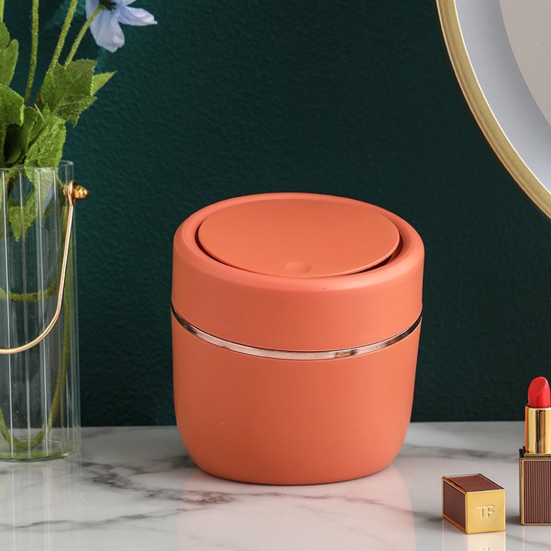 Thùng Rác Mini Để Bàn Loại Sang Cao Cấp Nhựa PP Dạng Bầu Nghiêng BN9209 SmartHome