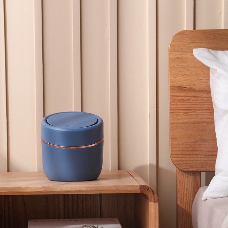 Thùng Rác Mini Để Bàn Loại Sang Cao Cấp Nhựa PP Dạng Bầu Nghiêng BN9209 SmartHome