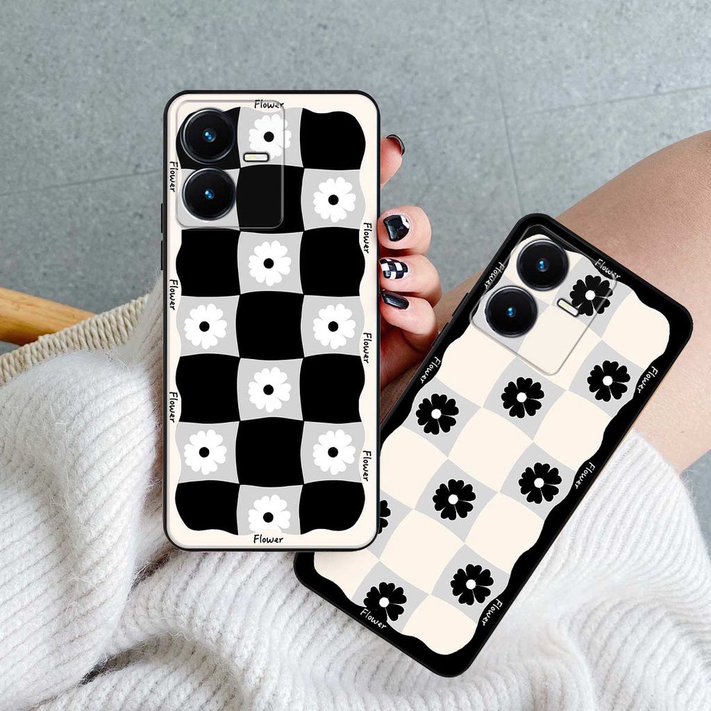 Ốp lưng Vivo Y22s ốp điện thoại LineBear, bé tóc xù, hoa siêu đẹp