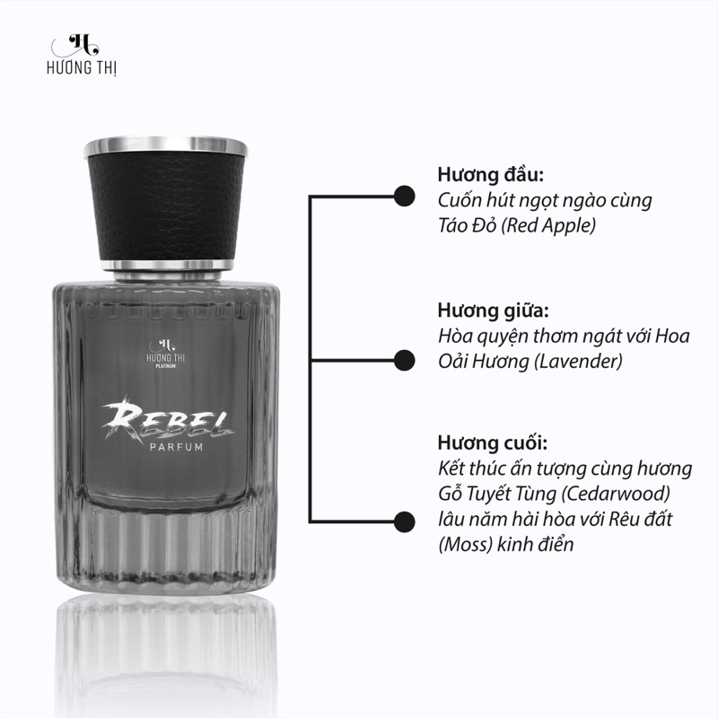 Nước hoa nam Rebel Parfum Hương Thị Việt Hương, lưu hương 12 -14 giờ .