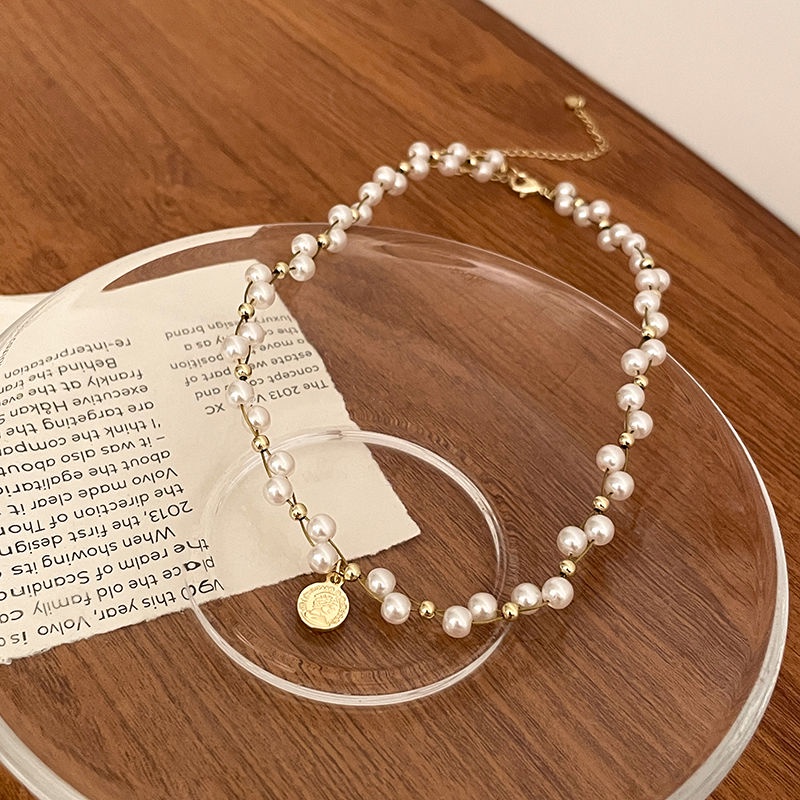 Vòng Cổ choker Đính Ngọc Trai Sang Trọng Thời Trang Mùa Hè Cho Nữ