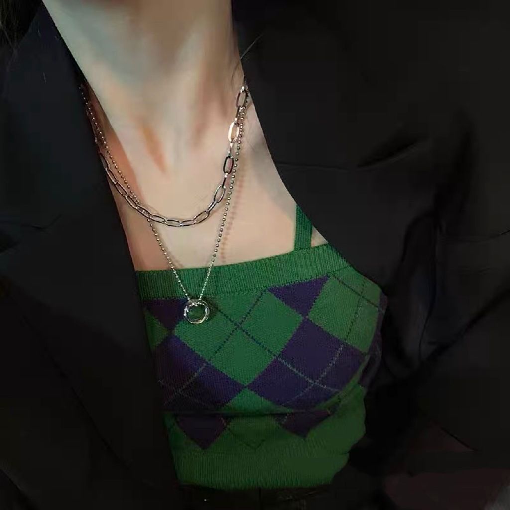 Dây Chuyền Hai Lớp Thiết Kế Sang Trọng Thời Trang Bốn Mùa Cho Nữ