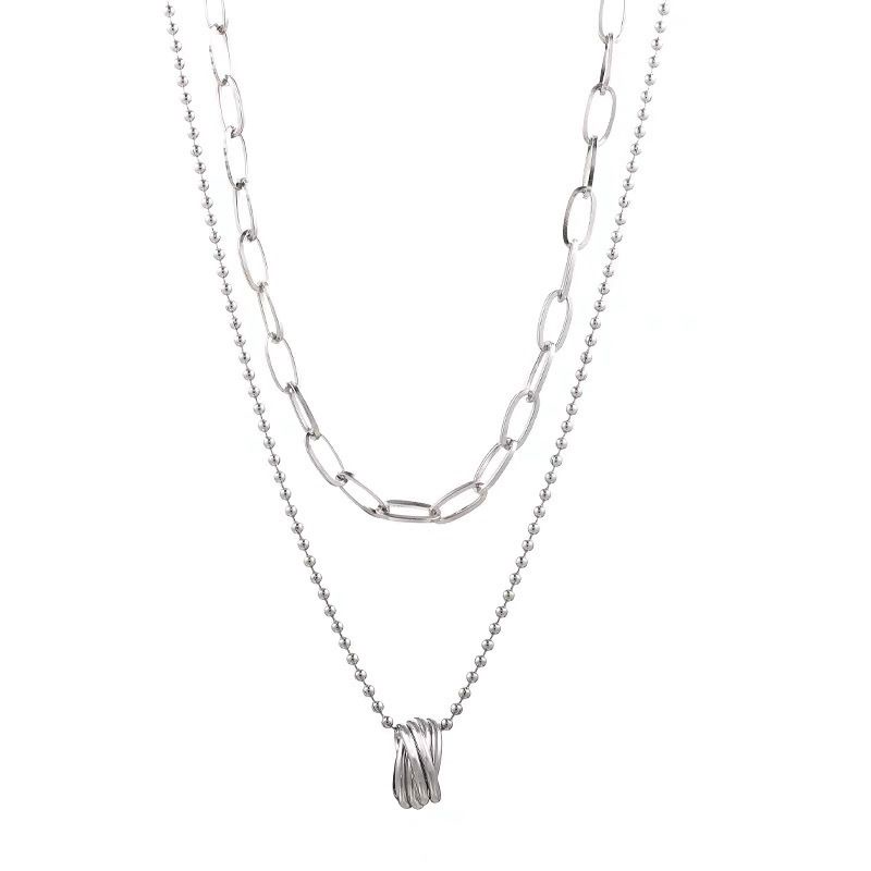 Dây Chuyền Hai Lớp Thiết Kế Sang Trọng Thời Trang Bốn Mùa Cho Nữ