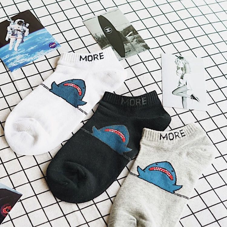 Vớ Cổ Thấp Thấm Hút Mồ Hôi In Họa Tiết Hoạt Hình Dễ Phối Đồ