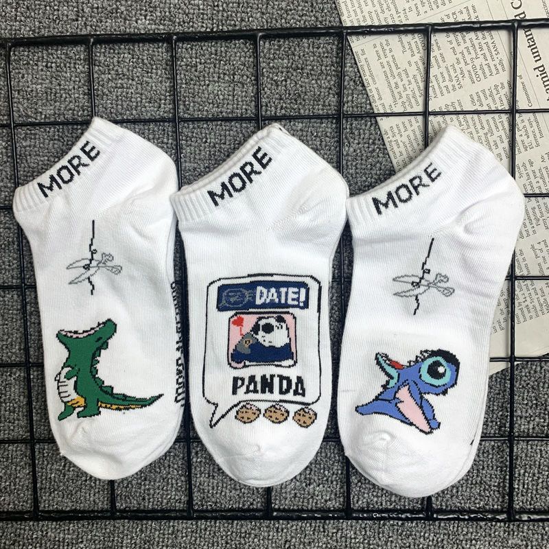 Vớ Cổ Thấp Thấm Hút Mồ Hôi In Họa Tiết Hoạt Hình Dễ Phối Đồ