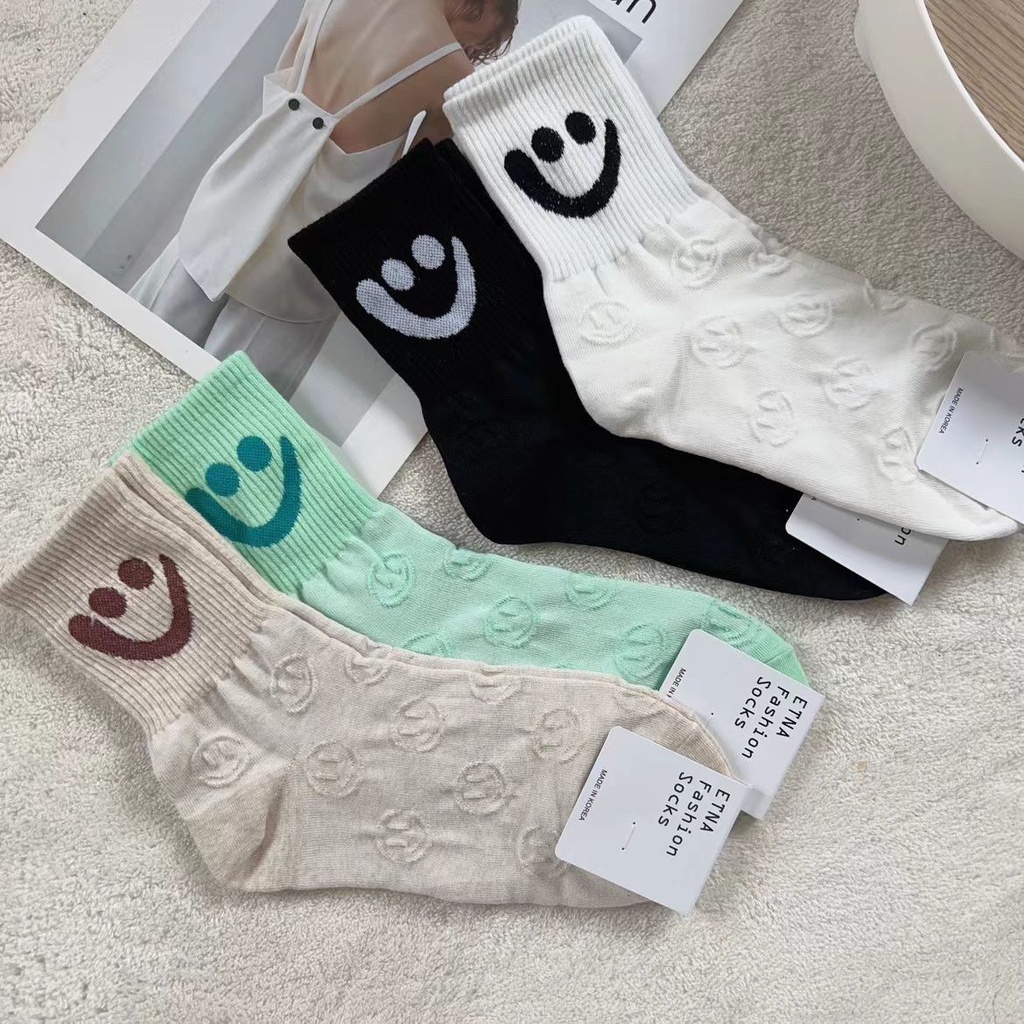 Tất Lửng Thêu Họa Tiết Graffiti Phong Cách Xuân Hè Ngọt Ngào Đơn Giản Cho Nữ