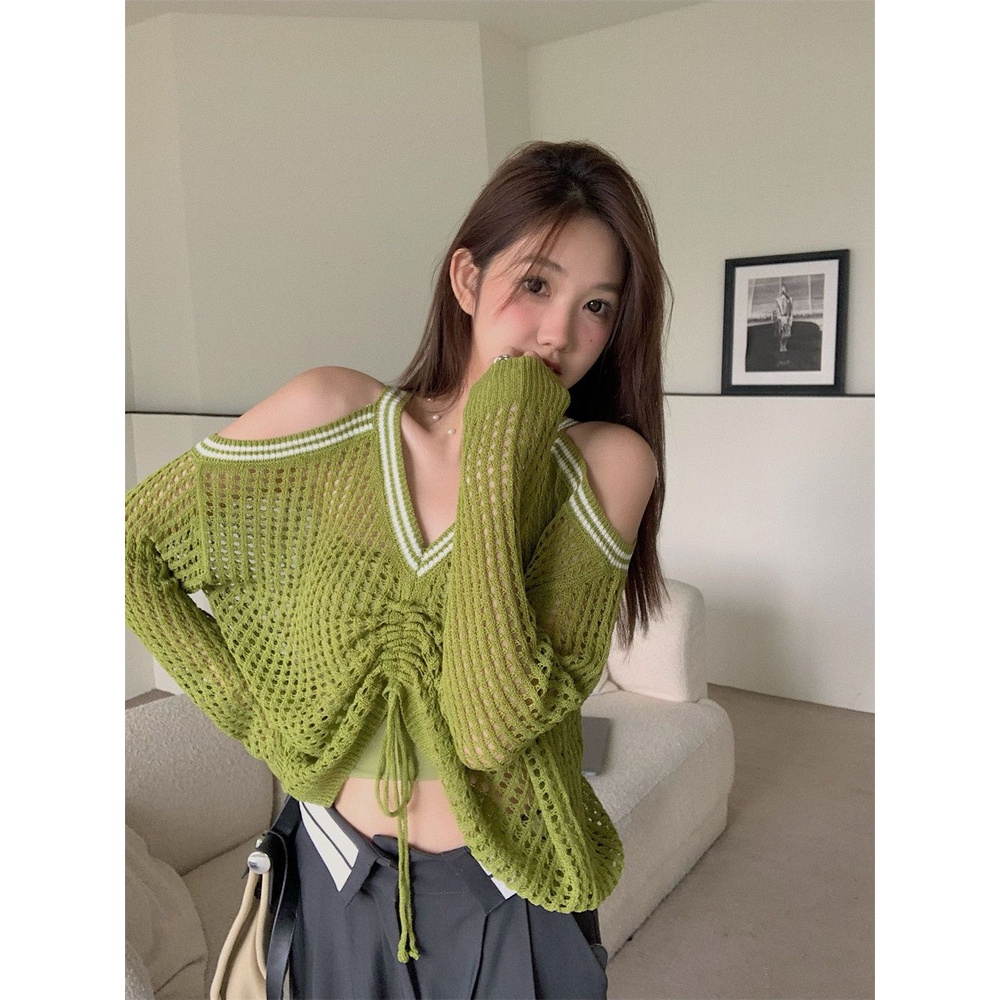 Áo Kiểu Tay Dài Hở Vai Thời Trang Quyến Rũ Cho Nữ