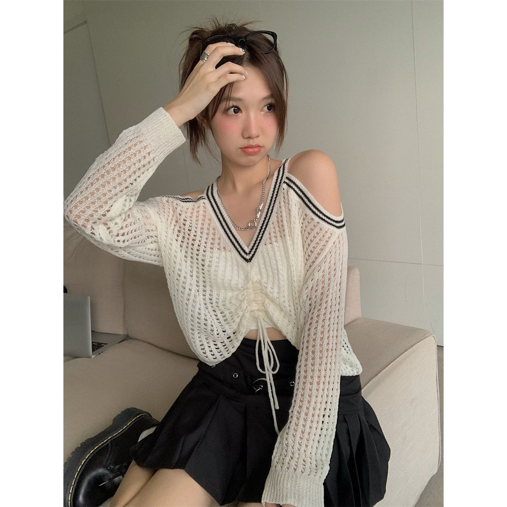 Áo Kiểu Tay Dài Hở Vai Thời Trang Quyến Rũ Cho Nữ