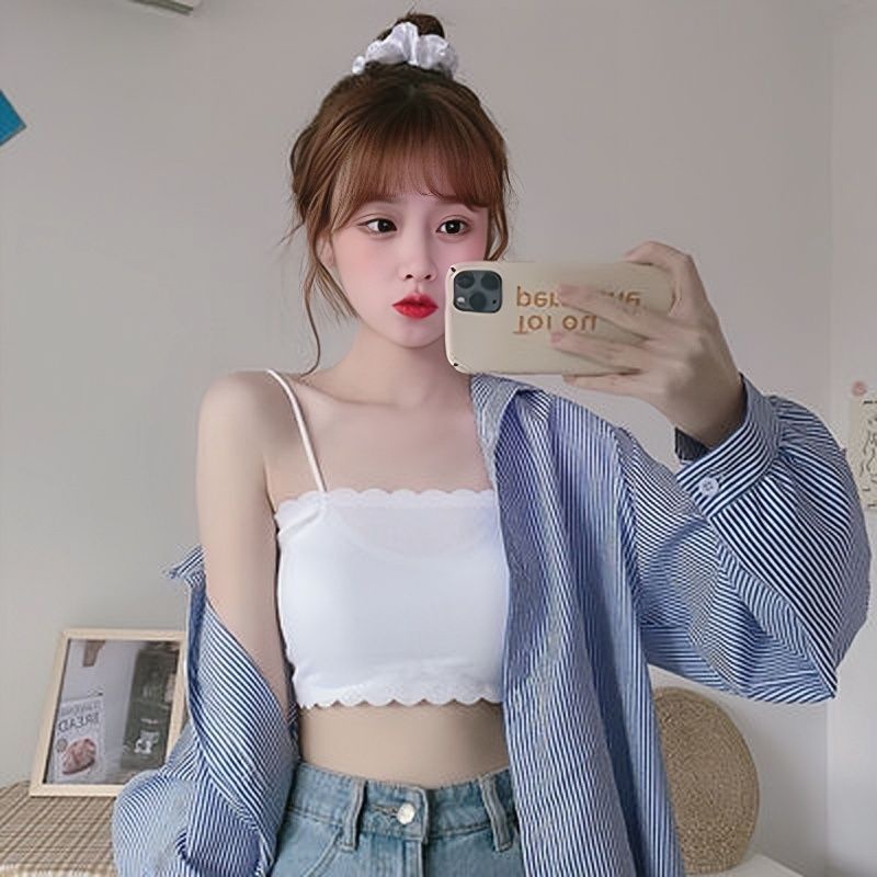 Áo Ngực Lụa Chống Lóa Phong Cách Hàn Quốc Cho Nữ Sinh Trung Học