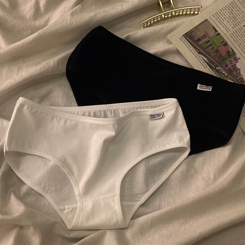 Quần Lót Tam Giác Bằng Cotton Nguyên Chất Cỡ Lớn Phong Cách Hàn Quốc Cho Nữ