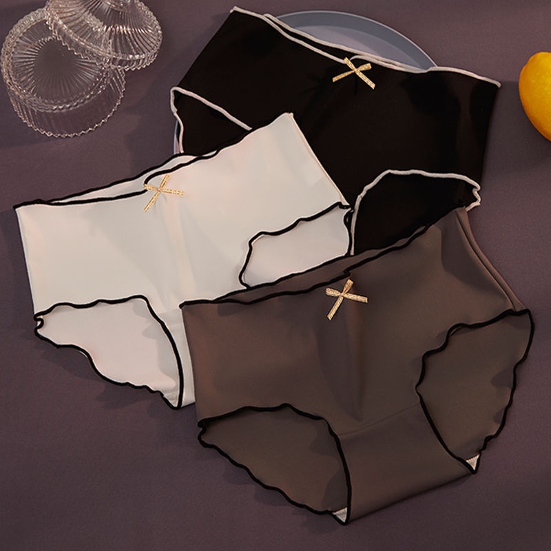 Quần Lót Cotton Lụa Không Đường May Kháng Khuẩn Phong Cách Nhật Bản