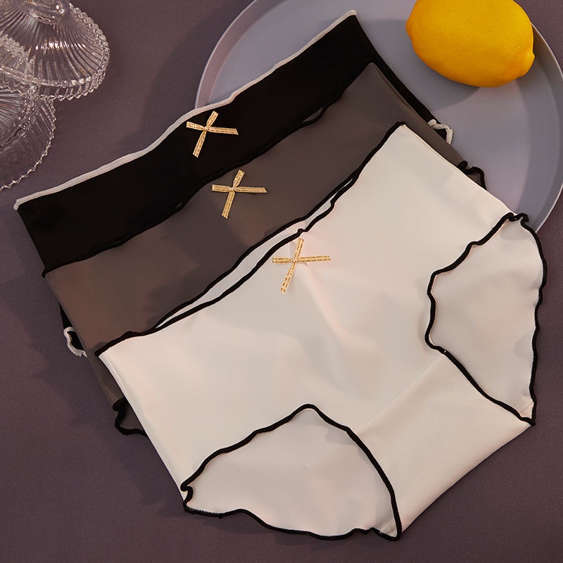 Quần Lót Cotton Lụa Không Đường May Kháng Khuẩn Phong Cách Nhật Bản