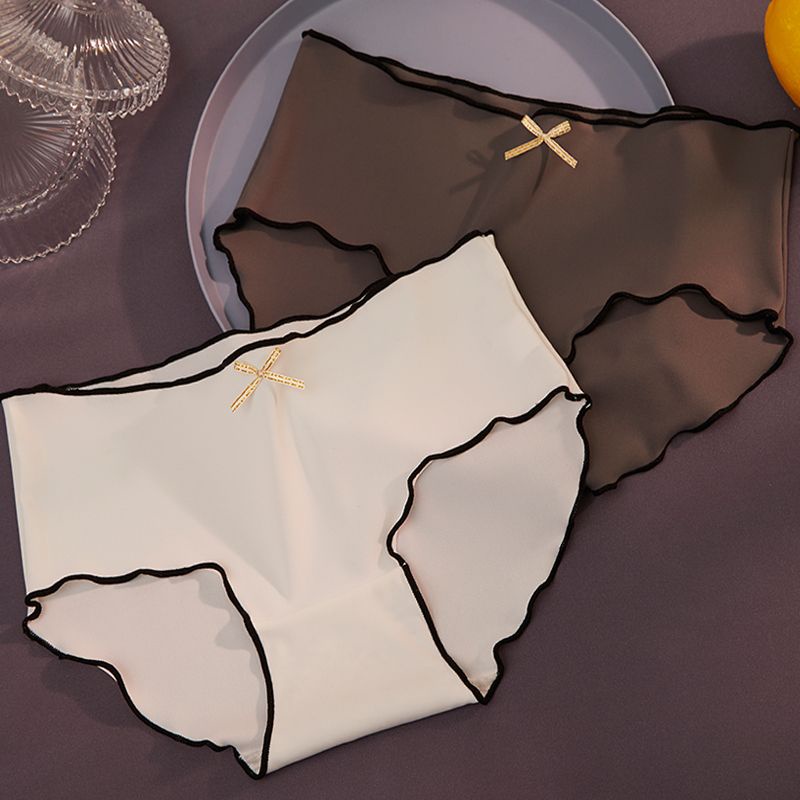 Quần Lót Cotton Lụa Không Đường May Kháng Khuẩn Phong Cách Nhật Bản