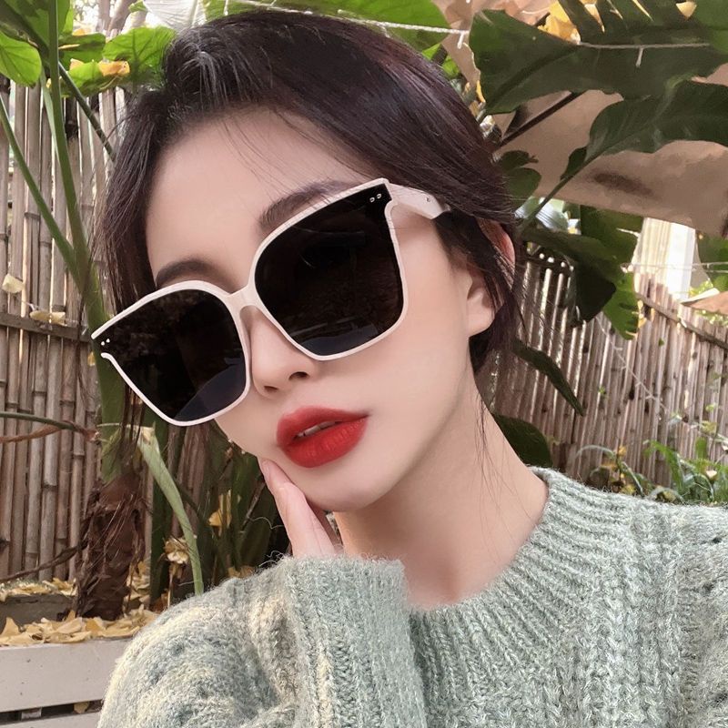 Kính Mát Gọng Vuông Lớn Màu Nâu Mỏng Mặt To Suyan net r Phong Cách Hàn Quốc Cho Nữ