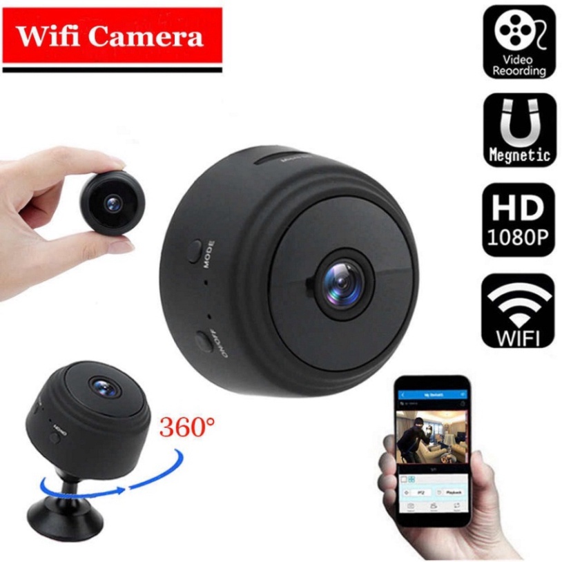 Camera Wifi Không Dây A9, Kết Nối Wifi  Độ Phân Giải 1080P HD, Hồng Ngoại Hỗ Trợ Tầm Nhìn Ban Đêm