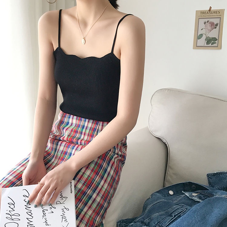 Áo Croptop Hai Dây Cổ Chữ V Gợi Cảm Nhiều Màu Sắc Phong Cách Hàn Quốc Thời Trang Mùa Hè Dành Cho Bạn Nữ Jiashucheng