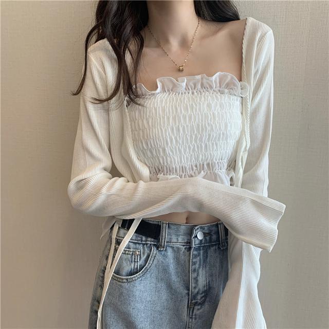 Jiashucheng Áo Lót Lụa Mát Không Gọng Chống Chói Phong Cách Hàn Quốc Thời Trang Mùa Hè Dễ Phối Đồ