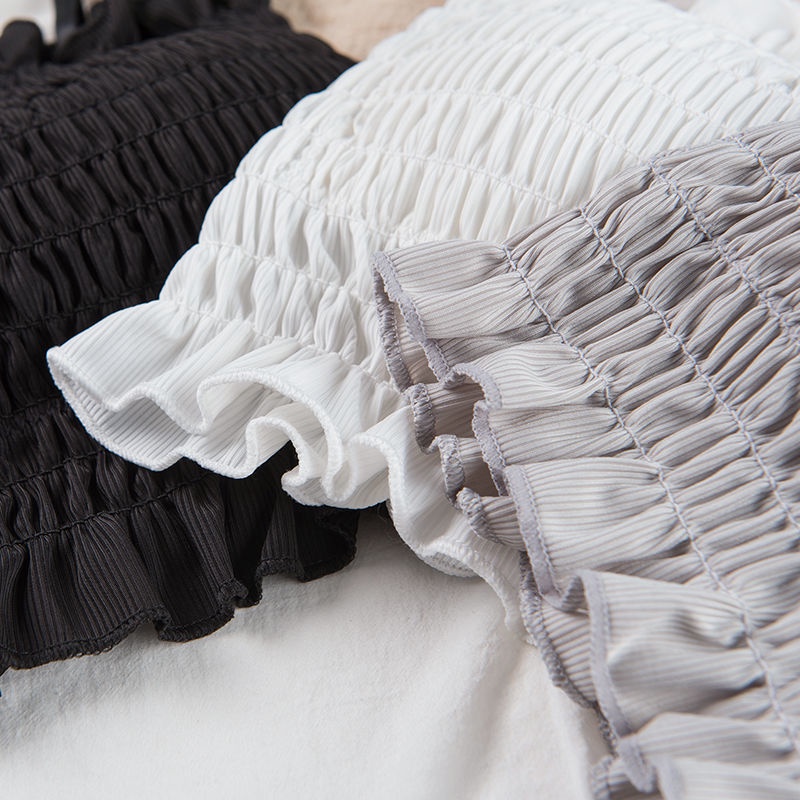 Jiashucheng Áo Lót Lụa Mát Không Gọng Chống Chói Phong Cách Hàn Quốc Thời Trang Mùa Hè Dễ Phối Đồ