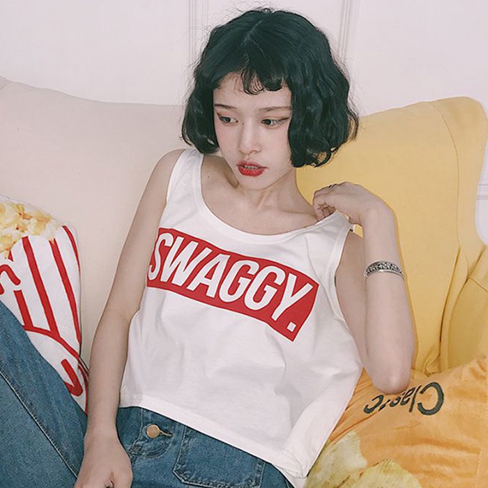 Áo Thun Sát Nách Dáng Rộng Thời Trang Mùa Hè Phong Cách Hàn Quốc Cho Nữ