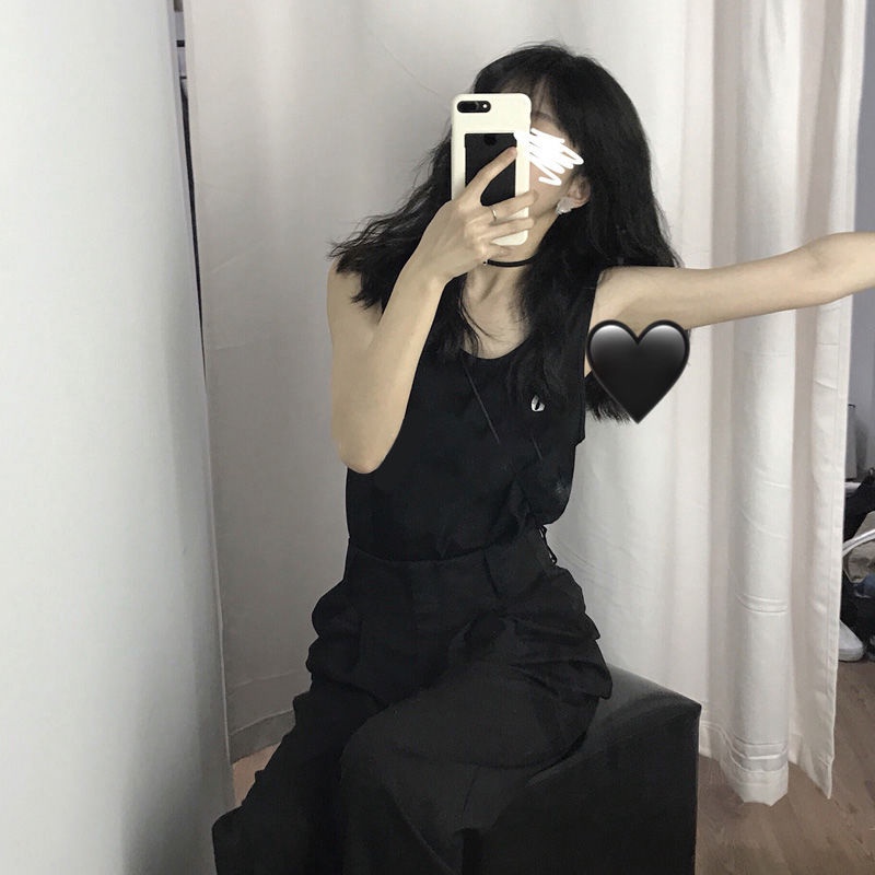 Jiashucheng Áo Thun Sát Nách Dáng Rộng Phong Cách Thể Thao Thời Trang Mùa Hè Xinh Xắn Cho Nữ