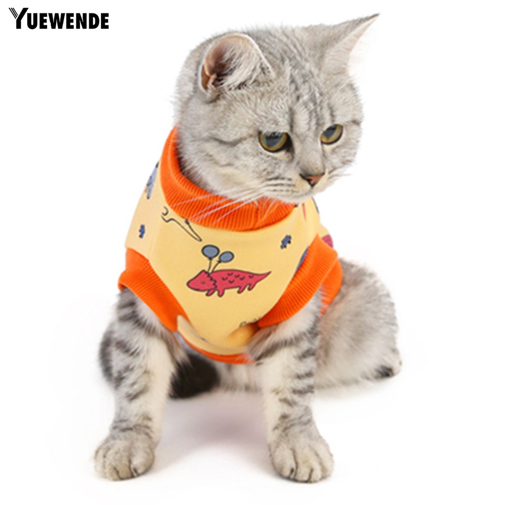 Áo sweater vải lụa sữa co giãn in họa tiết hoạt hình thời trang thu đông cho mèo và cún cưng