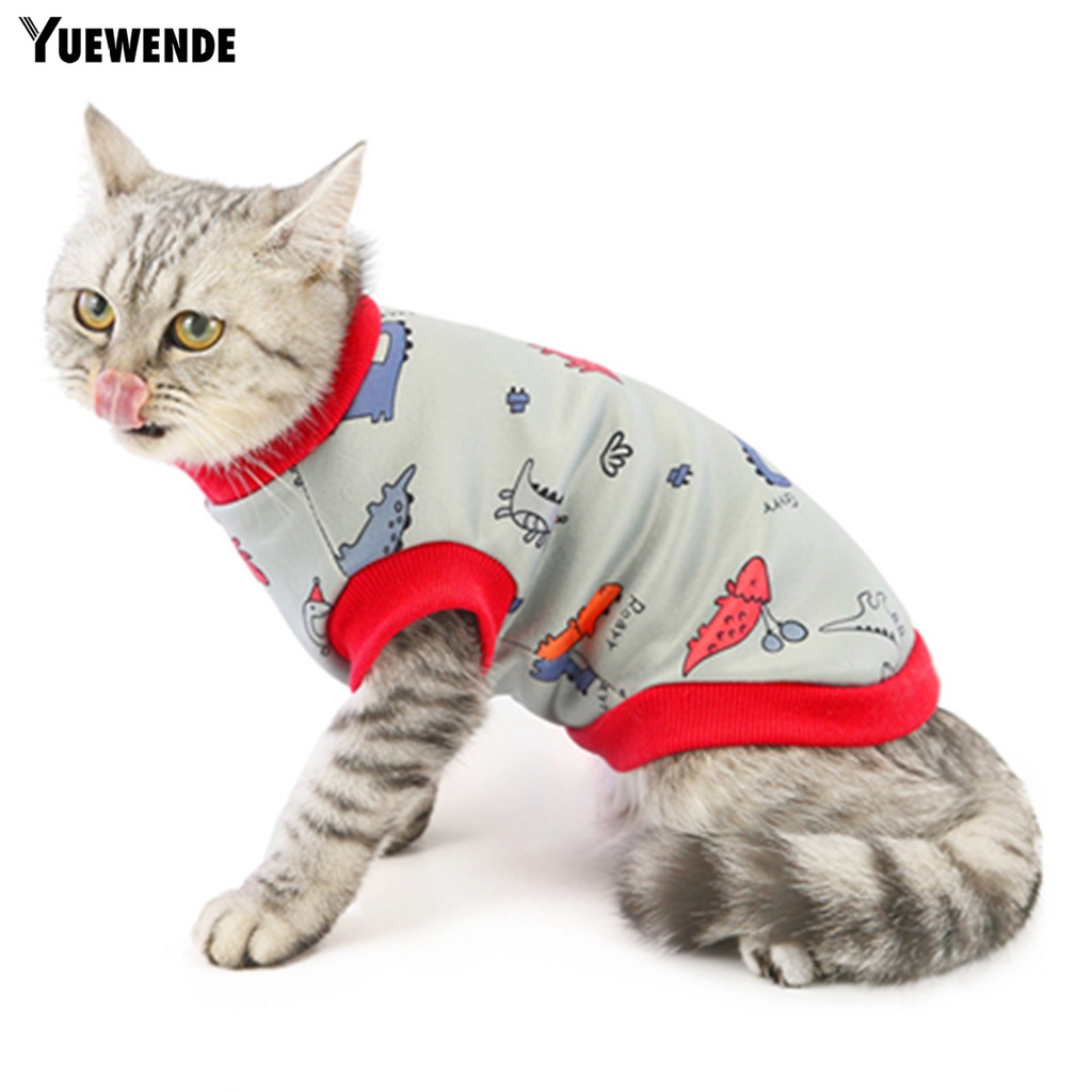 Áo sweater vải lụa sữa co giãn in họa tiết hoạt hình thời trang thu đông cho mèo và cún cưng