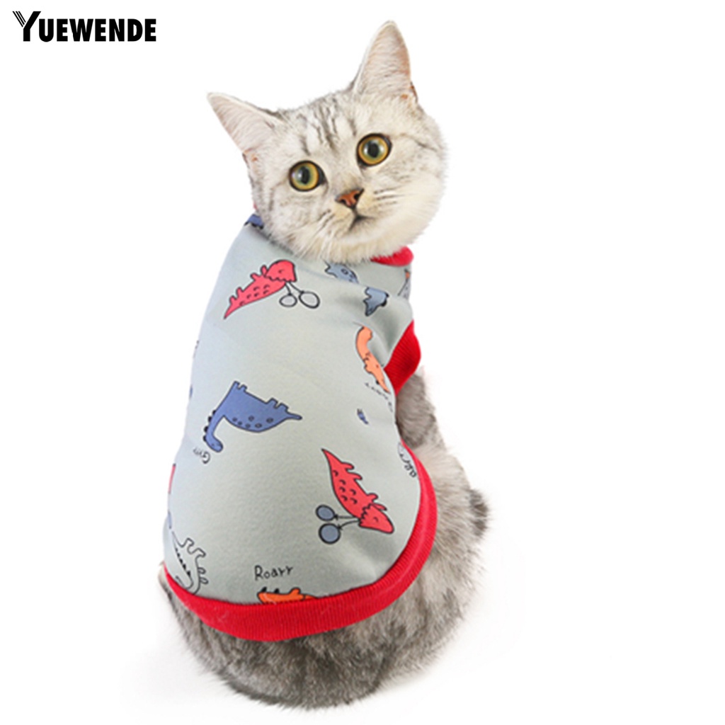 Áo sweater vải lụa sữa co giãn in họa tiết hoạt hình thời trang thu đông cho mèo và cún cưng