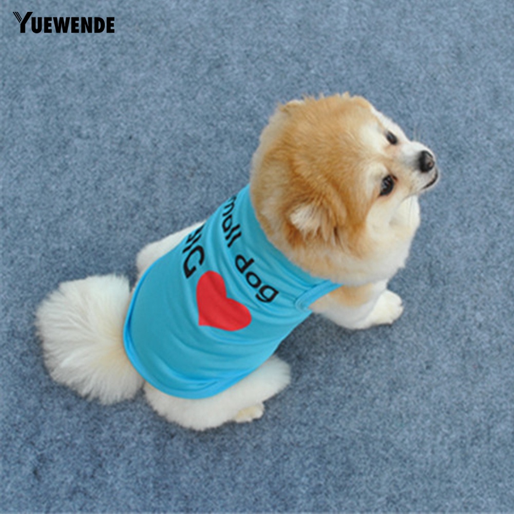 Áo thun in hình trái tim và chữ dễ thương cho thú cưng
