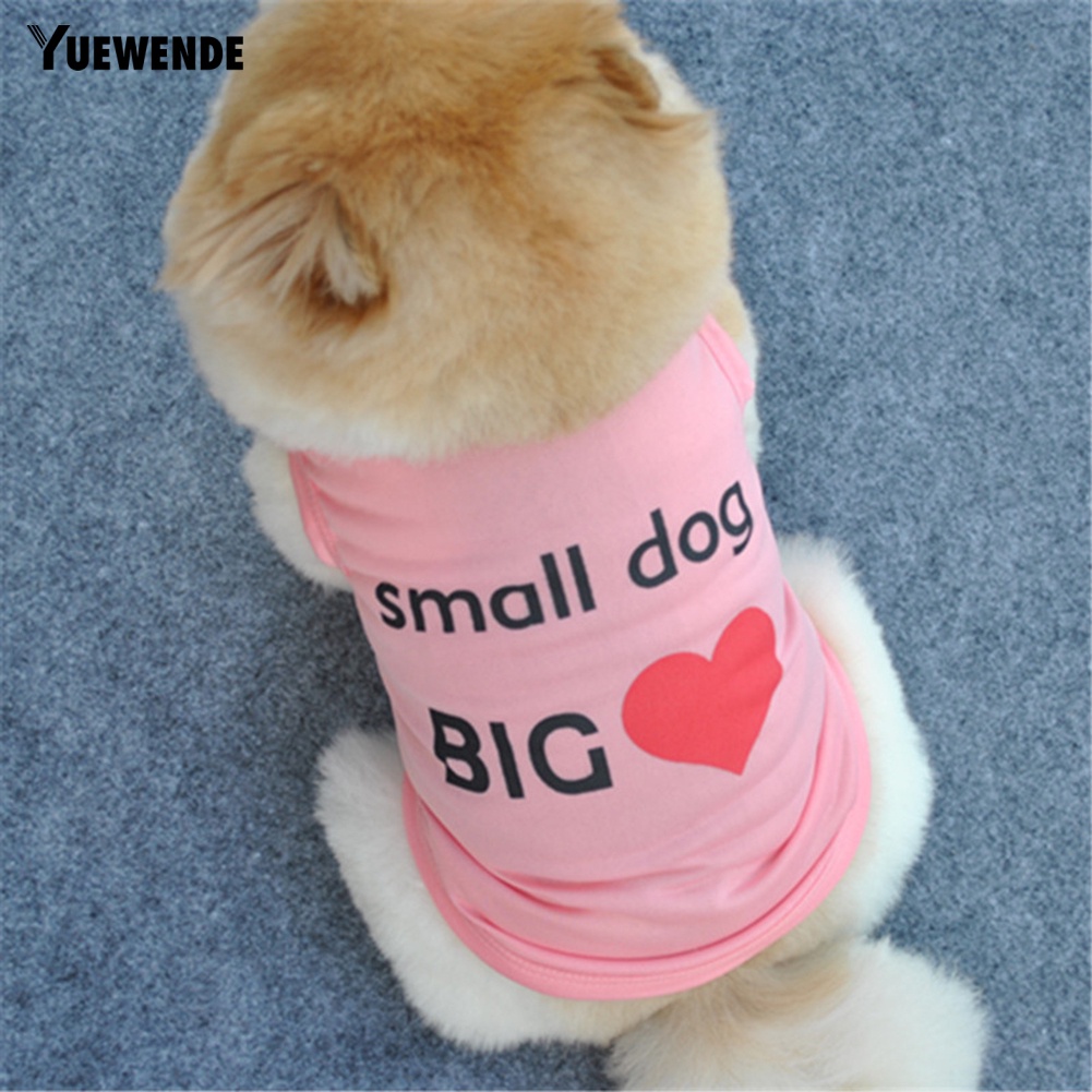 Áo thun in hình trái tim và chữ dễ thương cho thú cưng