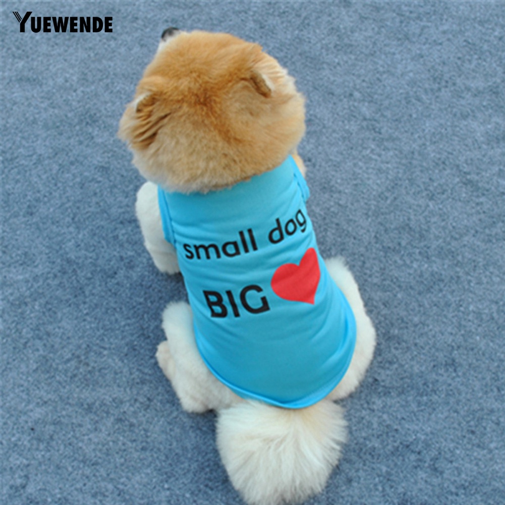 Áo thun in hình trái tim và chữ dễ thương cho thú cưng