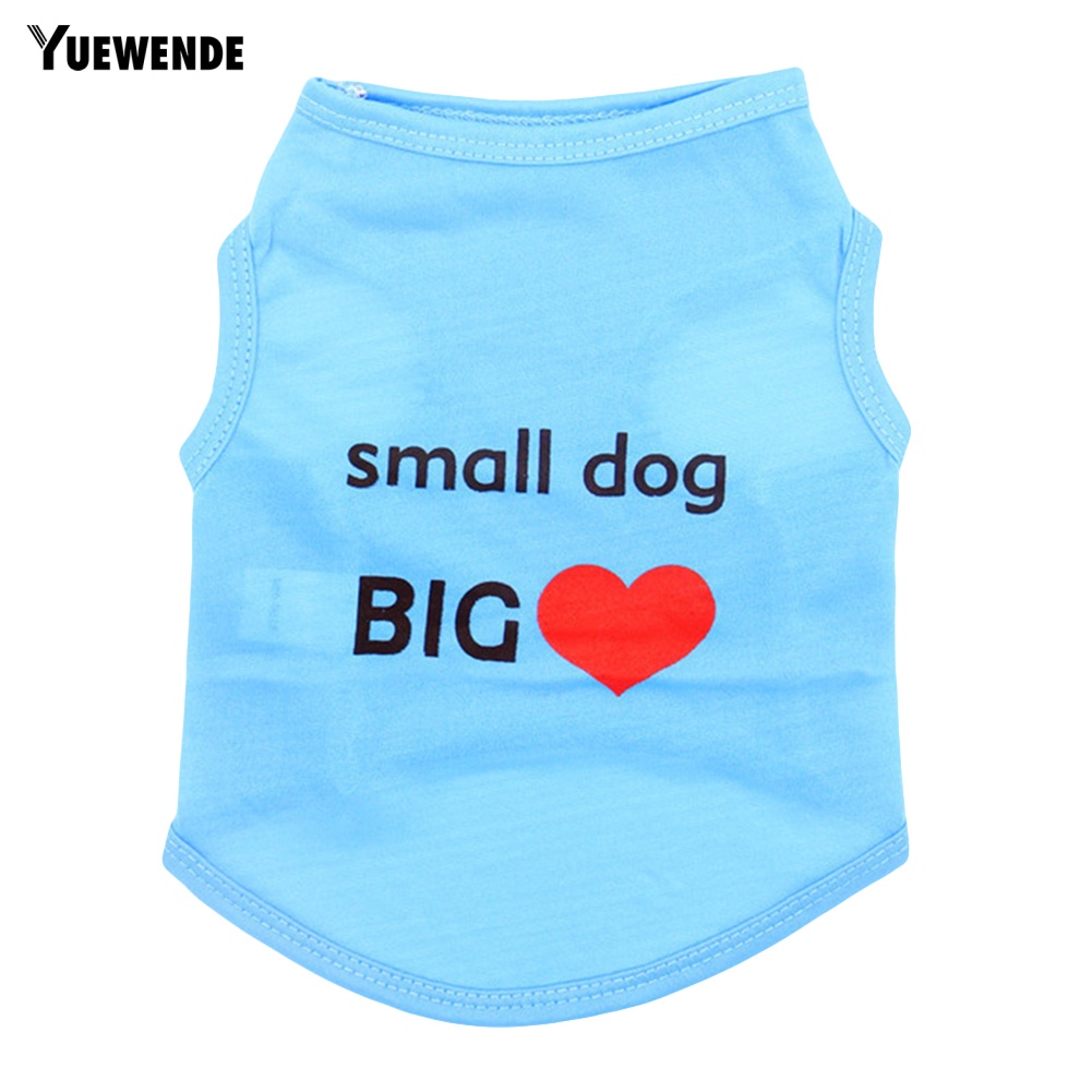 Áo thun in hình trái tim và chữ dễ thương cho thú cưng