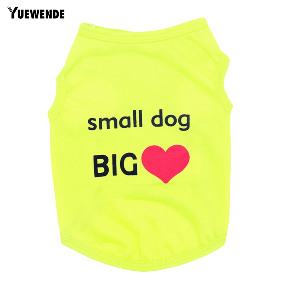 Áo thun in hình trái tim và chữ dễ thương cho thú cưng