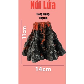 Mô Hình Núi Lửa Trang Trí Bể Cá - Tiểu Cảnh - Bán Cạn