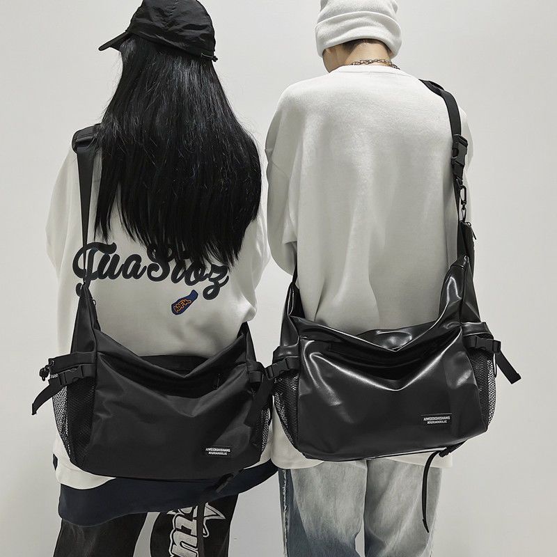 Túi Da PU Đeo Chéo Phong Cách Nhật Bản Thời Trang Cho Nam Nữ