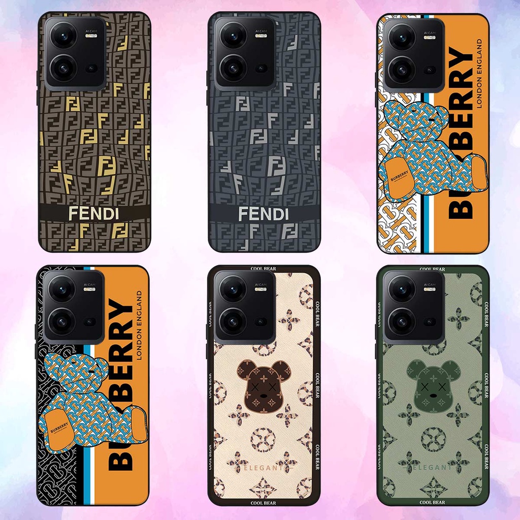 Ốp lưng Vivo V25 5G / V25e / V25 Pro fendy, búp bơ rì, kaws thời trang, vỏ ốp thời trang rẻ đẹp
