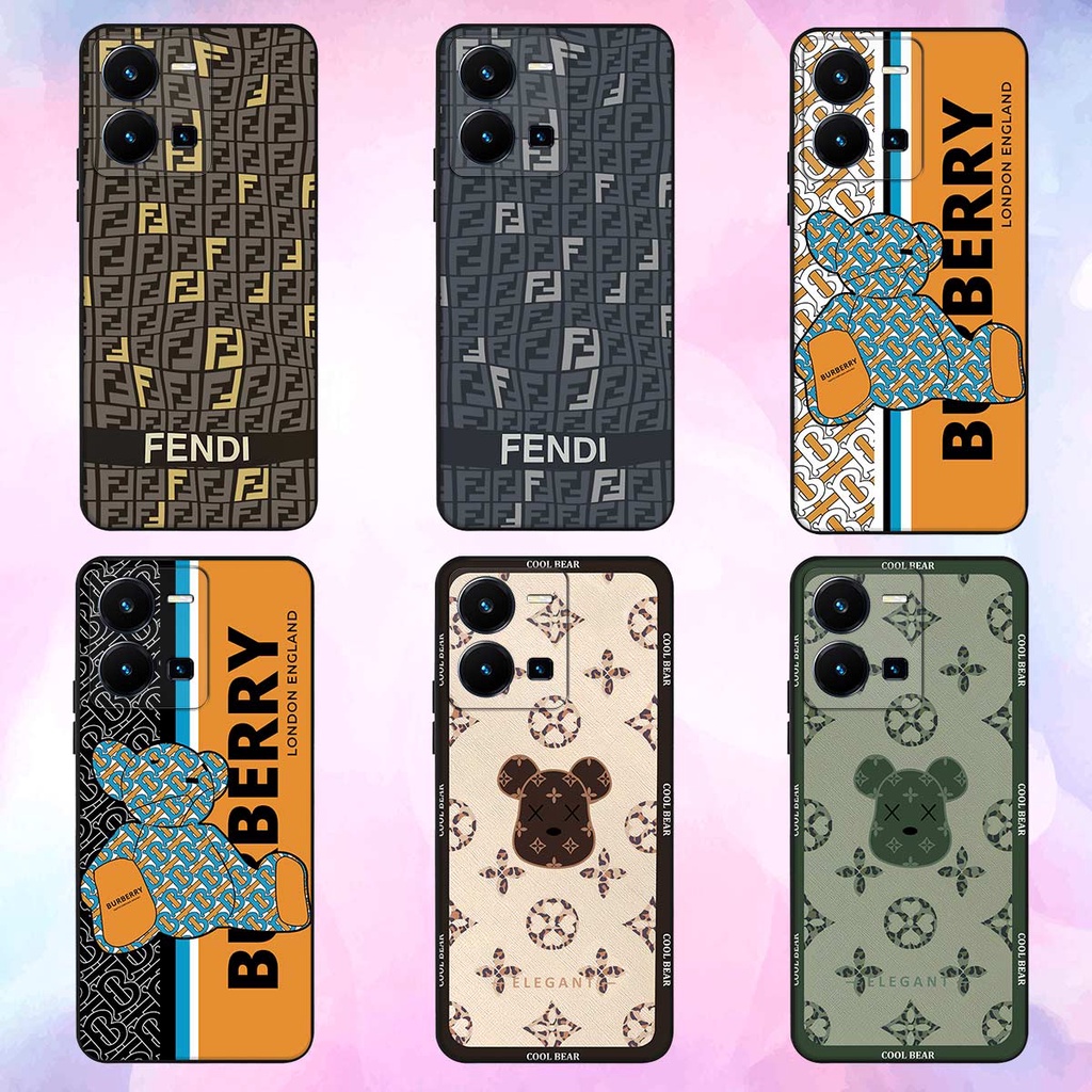 Ốp lưng Vivo Y35 4G fendy, búp bơ rì, kaws thời trang, vỏ ốp thời trang rẻ đẹp