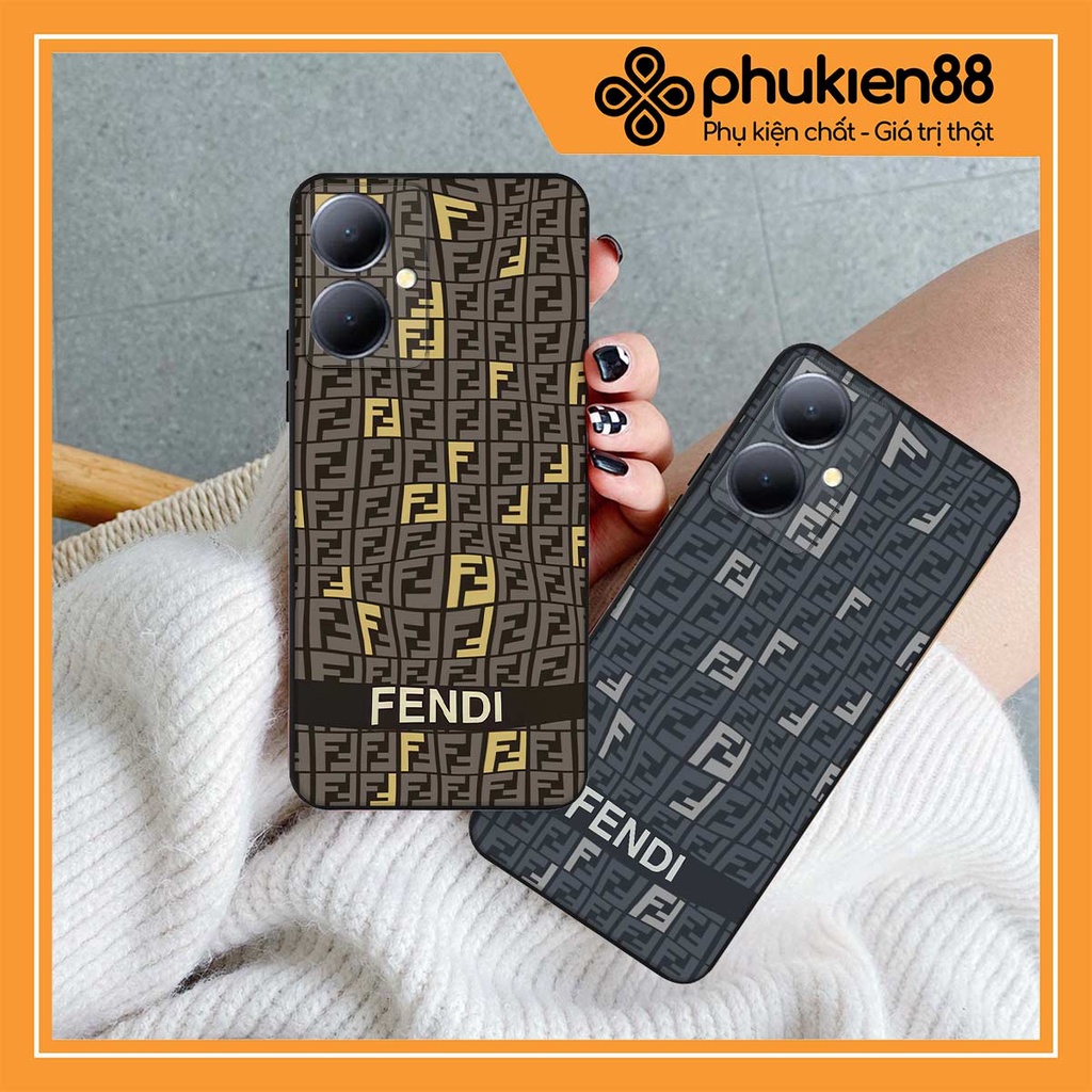 Ốp lưng Vivo Y78 5G fendy, búp bơ rì, kaws thời trang, vỏ ốp thời trang rẻ đẹp