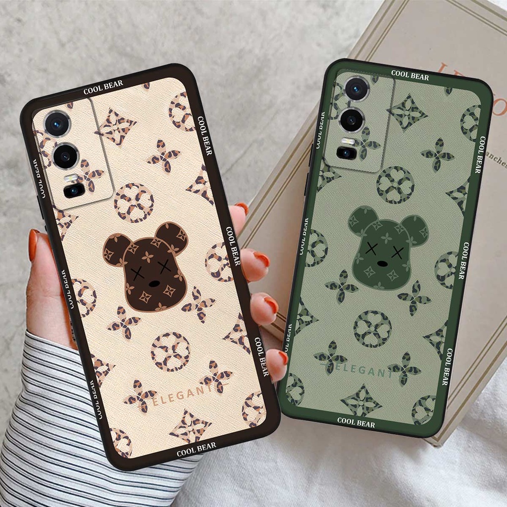 Ốp lưng Vivo Y76 5G fendy, búp bơ rì, kaws thời trang, vỏ ốp thời trang rẻ đẹp