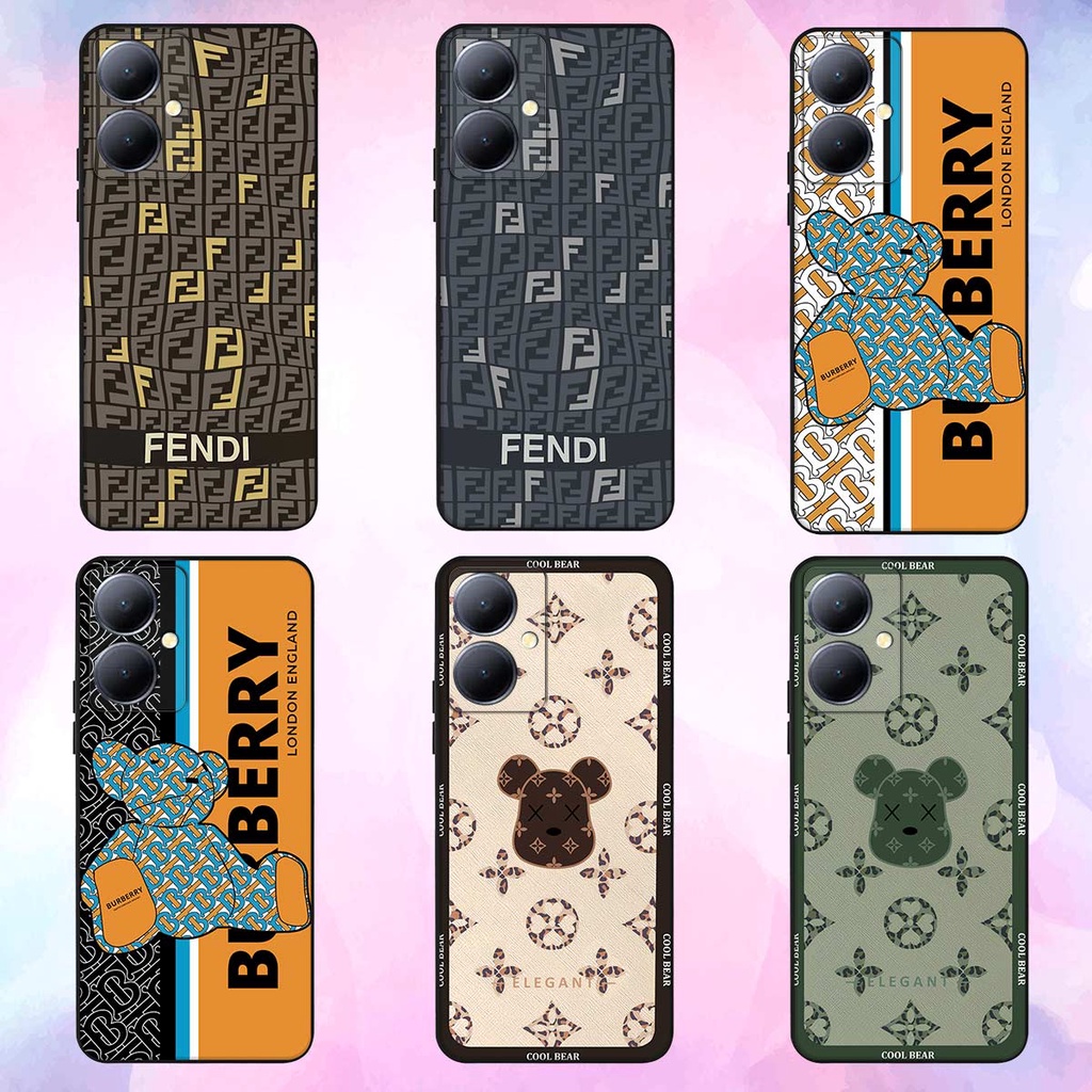 Ốp lưng Vivo Y78 5G fendy, búp bơ rì, kaws thời trang, vỏ ốp thời trang rẻ đẹp