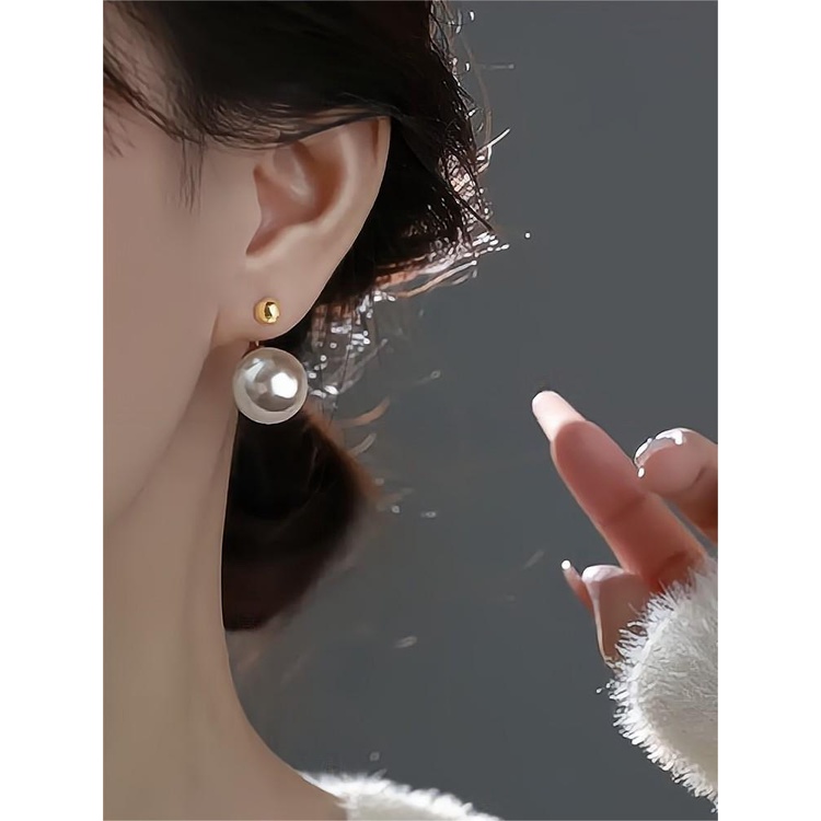 Bông Tai Bạc Hình Hoa Đính Ngọc Trai Sang Trọng Cho Nữ