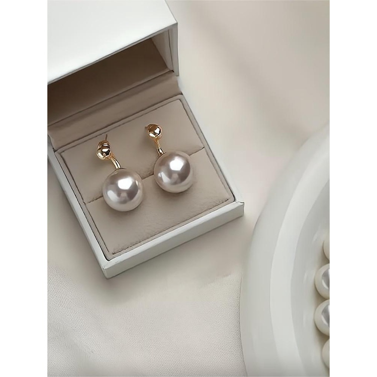 Bông Tai Bạc Hình Hoa Đính Ngọc Trai Sang Trọng Cho Nữ