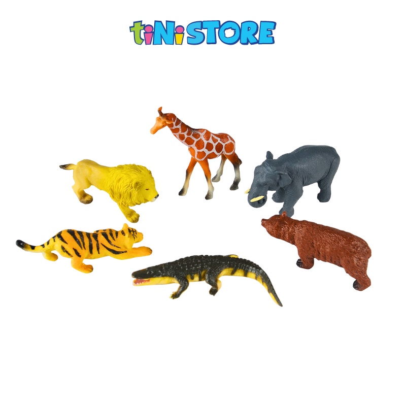 tiNiStore-Bộ đồ chơi 6 mô hình động vật hoang dã A Recur R8016T