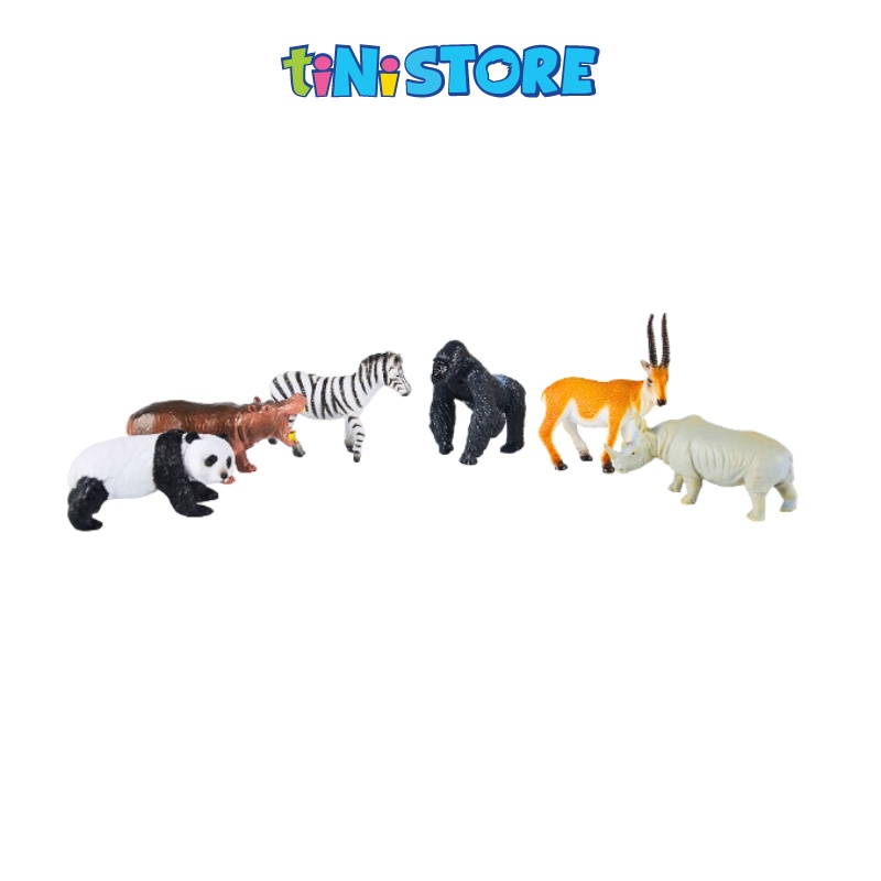 tiNiStore-Bộ đồ chơi 6 mô hình động vật hoang dã B Recur R8017T