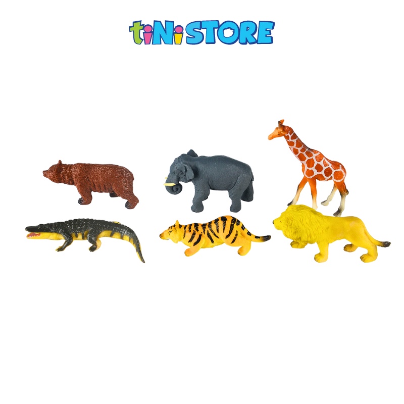 tiNiStore-Bộ đồ chơi 6 mô hình động vật hoang dã A Recur R8016T