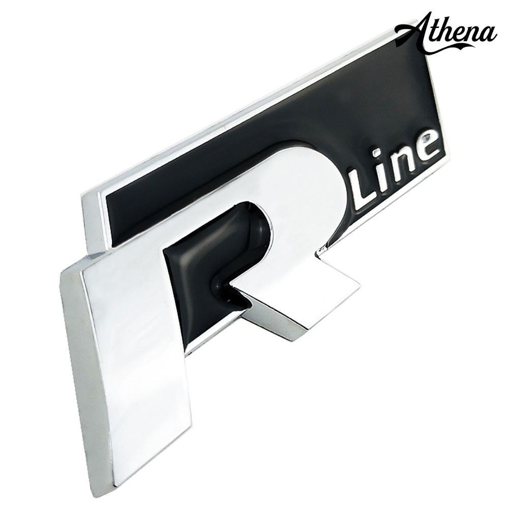 Miếng dán kim loại hình chữ Rline 3d trang trí xe ô tô VW