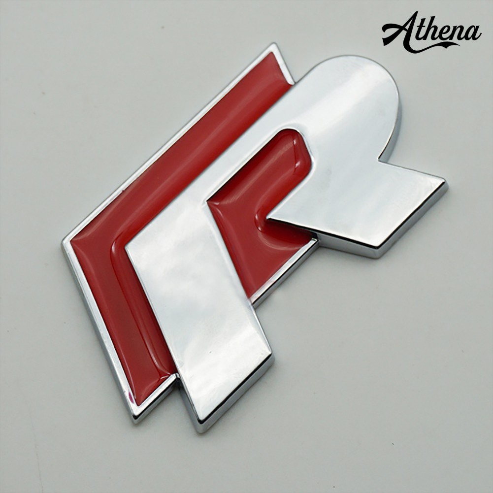 Miếng dán kim loại hình chữ Rline 3d trang trí xe ô tô VW