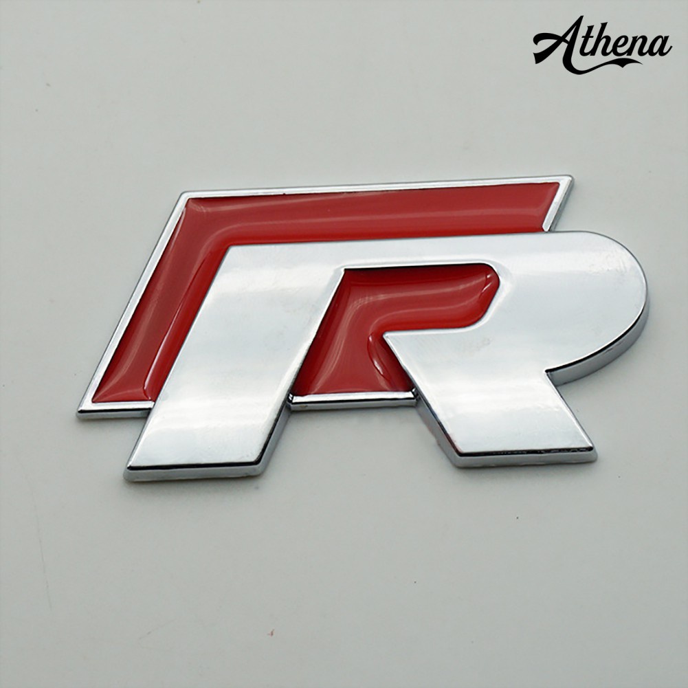 Miếng dán kim loại hình chữ Rline 3d trang trí xe ô tô VW